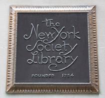 The New York Society Library Plaque