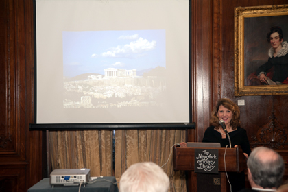 Joan Breton Connelly speaks in the Members' Room, 2014