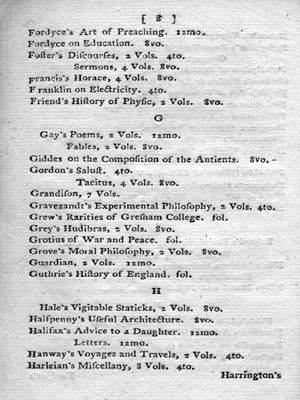 The 1761 New York Society Library catalog