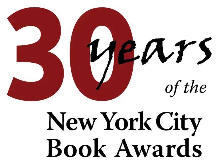 Logo for exhibition 30 Years of the NYC Book Awards on a white background