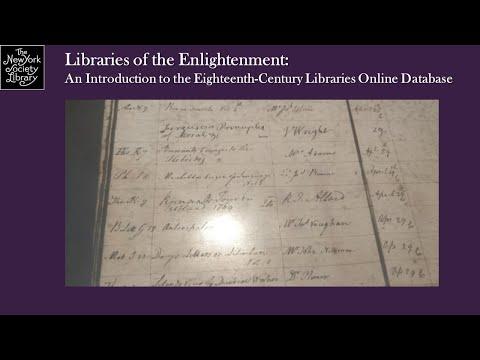 Embedded thumbnail for Libraries of the Enlightenment: An Introduction to the Eighteenth-Century Libraries Online Database