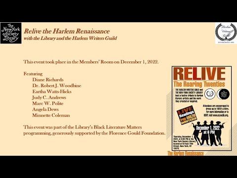Embedded thumbnail for Relive the Harlem Renaissance with the Library and the Harlem Writers Guild