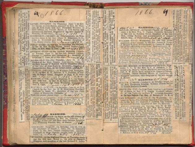 Page from 1857-1868 Marriage and Death Notices