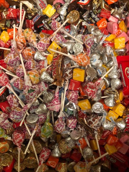 Sweets on offer in the Circulation Hall during trick-or-treating hours!